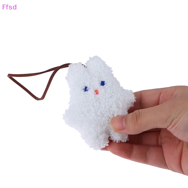 {Ffsd} Móc Khóa Búp Bê Gấu Thỏ Nhỏ Dễ Thương Thêu Tinh Tế Với Thẻ Tên Trẻ Em Trang Trí Túi Thời Trang * Bán Chạy