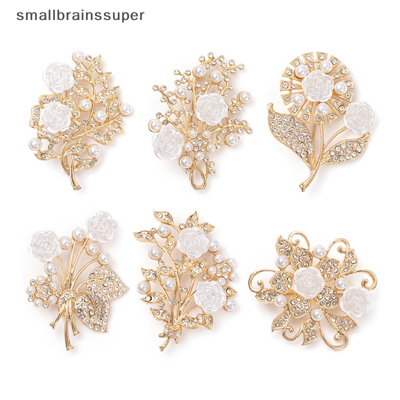 Ghim Cài Áo Hình Hoa Đính Ngọc Trai Giả Chống Ánh Sáng Thời Trang Cho Nữ