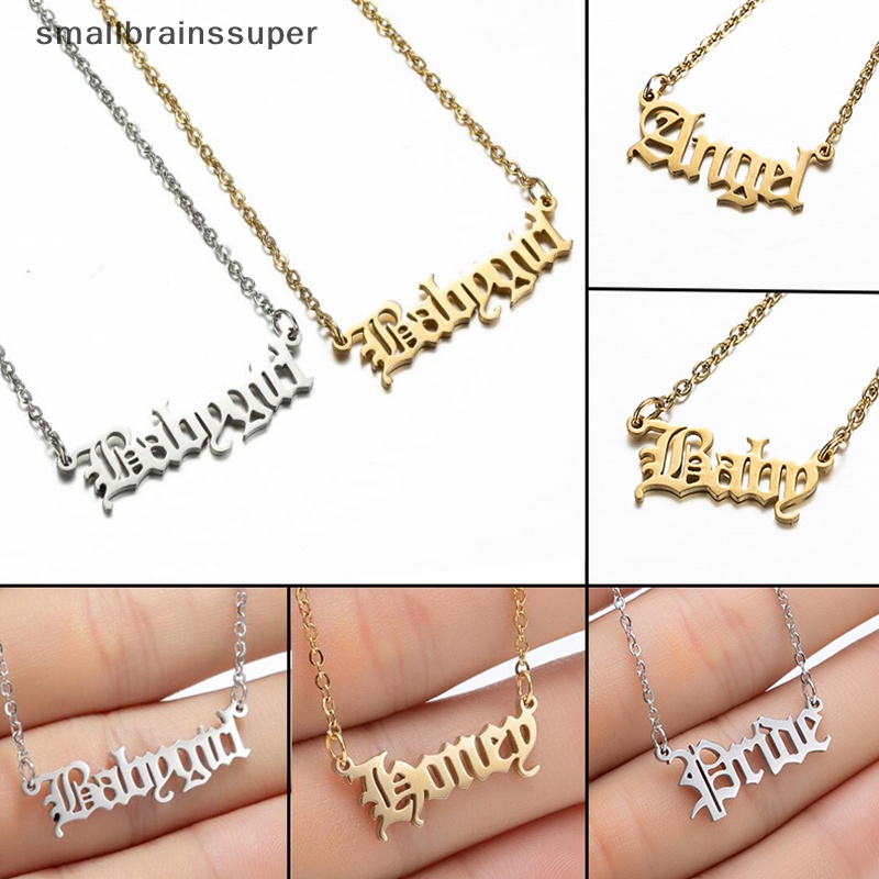 Vòng cổ Mặt Chữ Babygirl Princess Bằng Thép Không Gỉ Thời Trang Dành Cho Nữ SBS