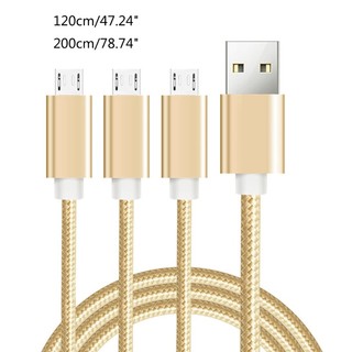 Dây Cáp Sạc Chia 3 Trong 1 Cổng Micro USB Sang 3 Cổng Micro USB