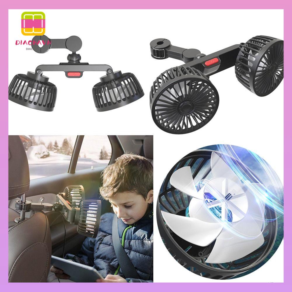 DIACHAVN Quạt Làm Mát Tựa Lưng Gắn Ghế Ngồi Xe Hơi Thiết Kế Hai Đầu Có Thể Điều Chỉnh