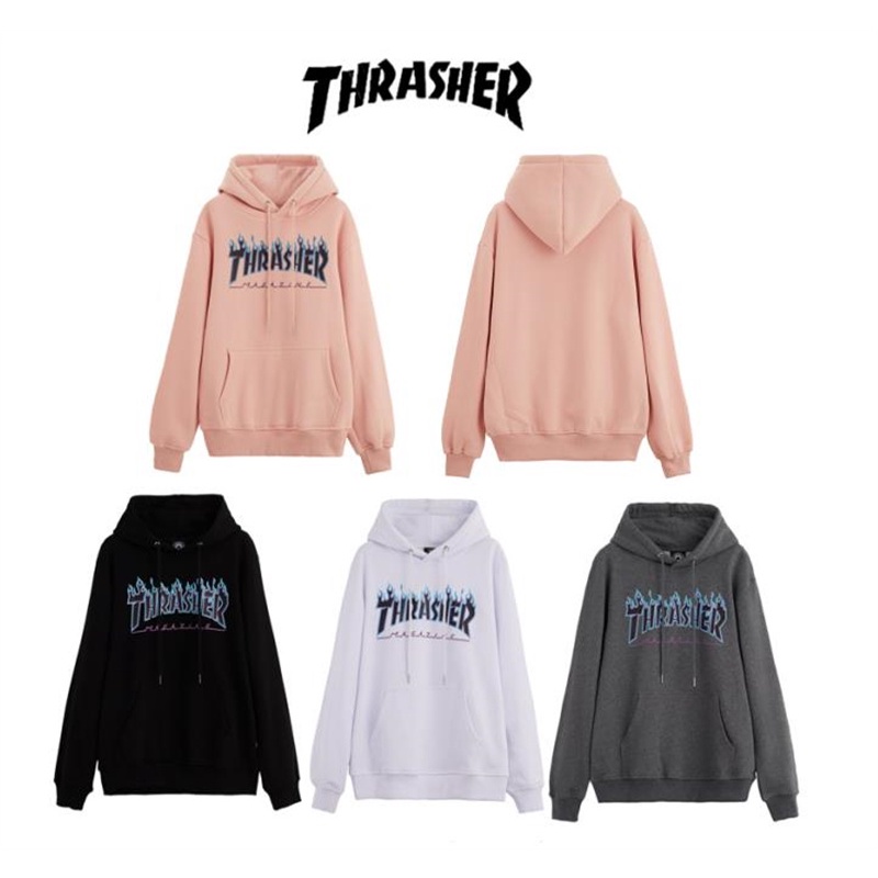 Áo Hoodie Tay Dài In Chữ Thrashra887H8Er Thời Trang Cá Tính Cho Nam Và Nữ
