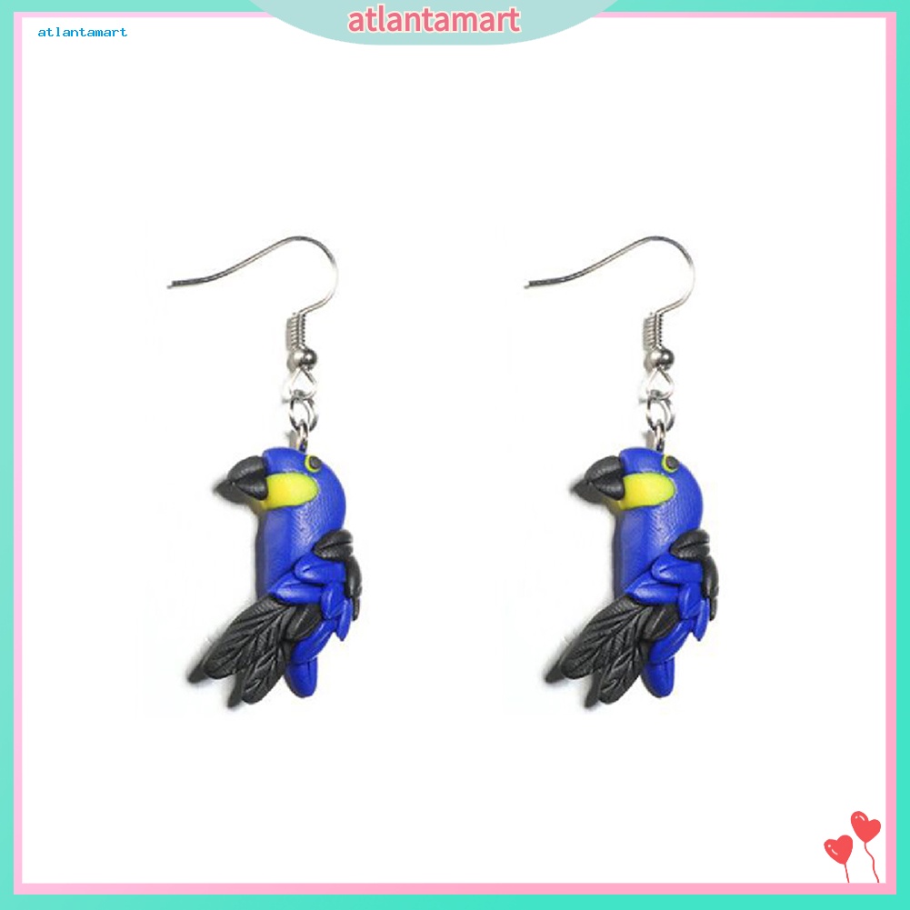 Túi Đựng Đồ Dùng Cao Cấp Tiện Dụng| Bông Tai Hình Vẹt Bằng Đất Sét Mềm Mại Nhiều Màu Sắc Đơn Giản Dành Cho Nữ