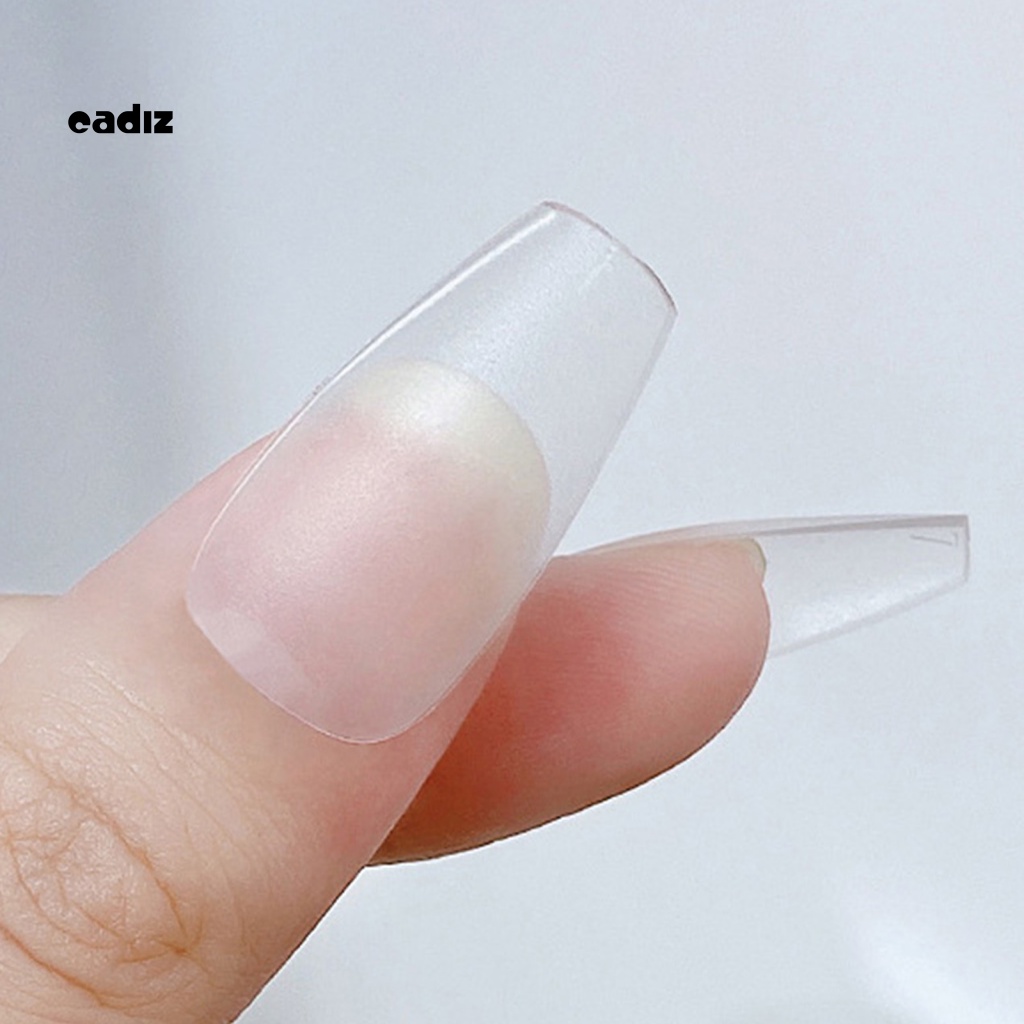Bộ 100 Móng Tay Giả Bằng Nhựa Dẻo Trong Suốt Siêu Mỏng Không Mùi Dễ Sử Dụng