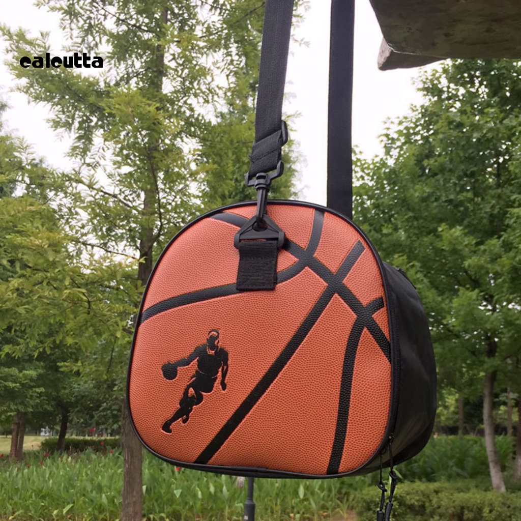 [calcutta] Túi Đựng Bóng Rổ / Bóng Đá Thể Thao Bằng Da Giả Đeo Vai Sức Chứa Lớn Có Thể Tháo Rời