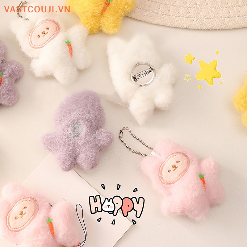 Móc Khóa Thỏ Nhồi Bông VASTJI Mềm Mại Đáng Yêu