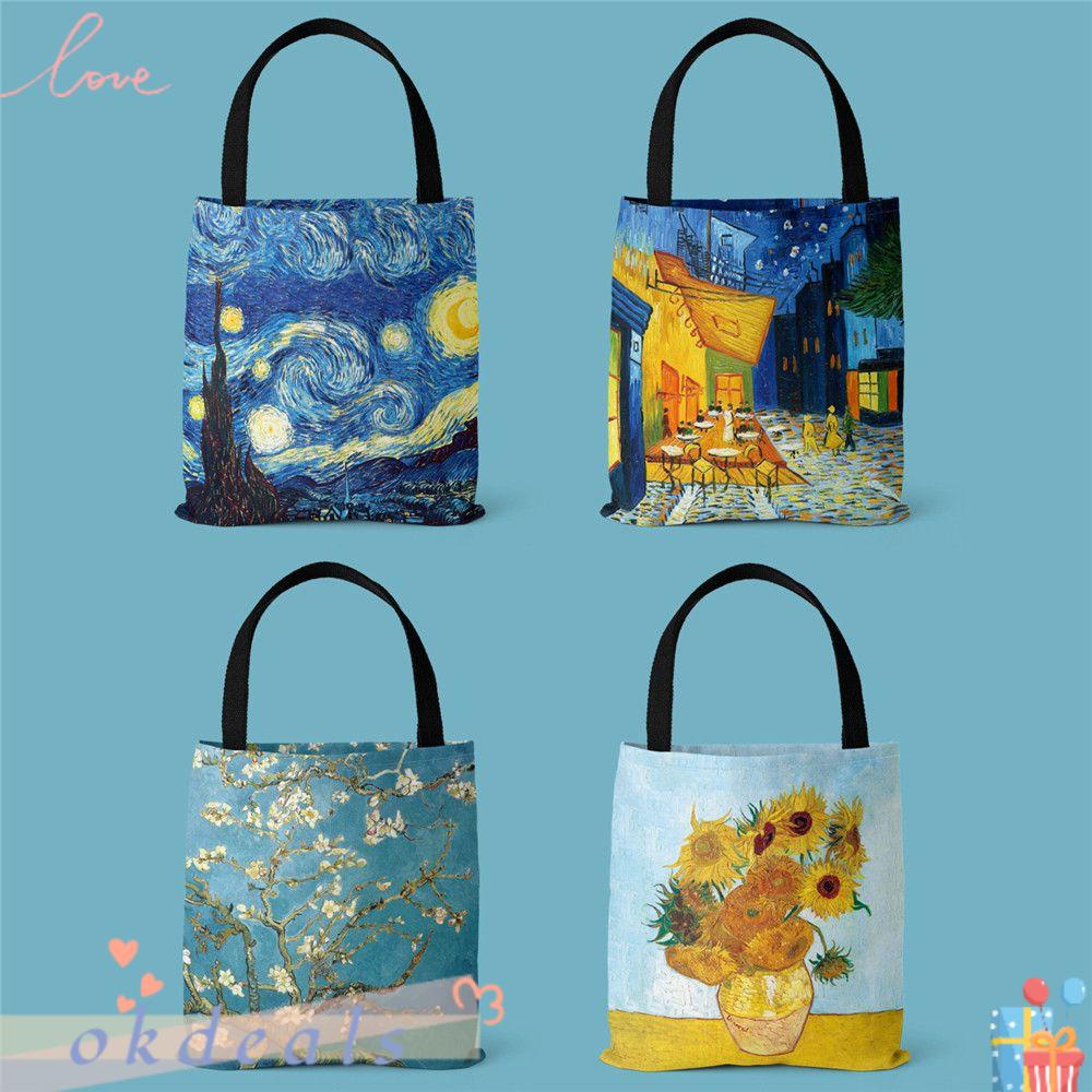 OKDEALS Túi Tote Cỡ Lớn Chất Liệu Thân Thiện Với Môi Trường Thời Trang Cho Nữ