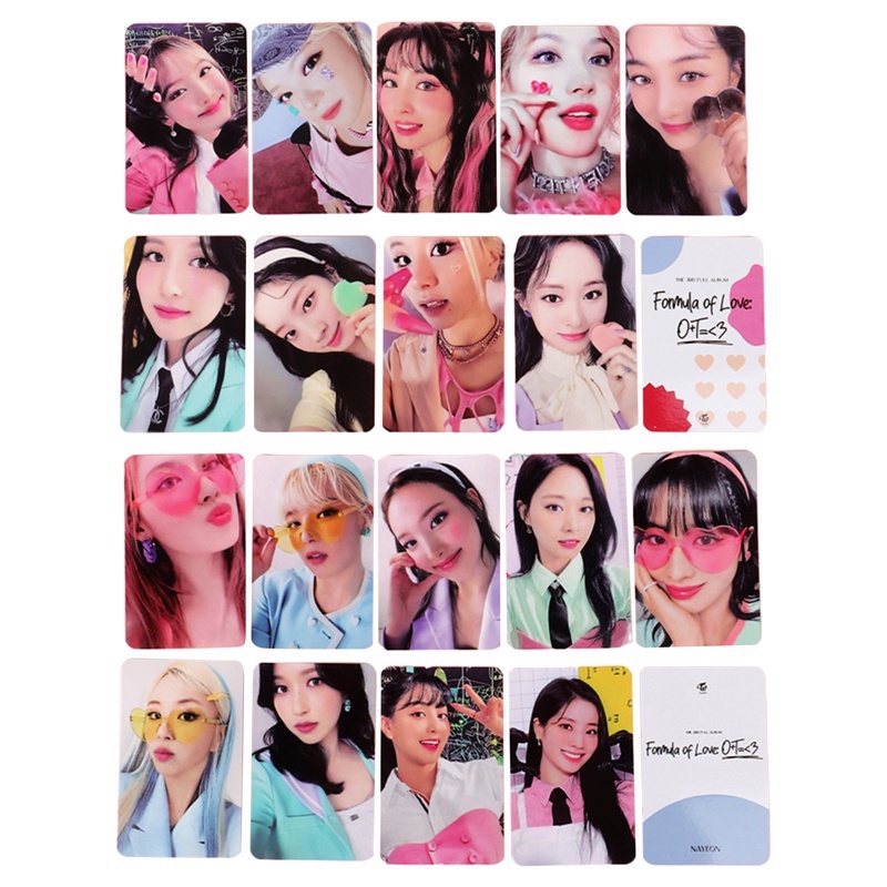 Bộ 9 Thẻ Hình Nhóm Nhạc Kpop TWICE Formula of Love: O + T = 3