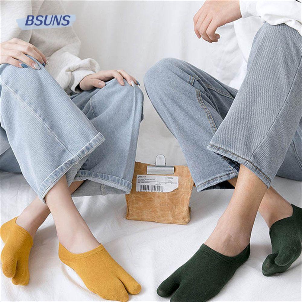 BSUNS Đôi Vớ Thuyền Ngắn Bằng Silicone Xỏ Ngón