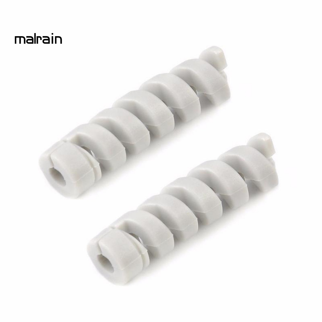 1 Cặp Dây Quấn Bảo Vệ Cáp Sạc / Điện Thoại / Máy Tính / Laptop Hình Xoắn Ốc Bằng Nhựa Bền Chống Rối