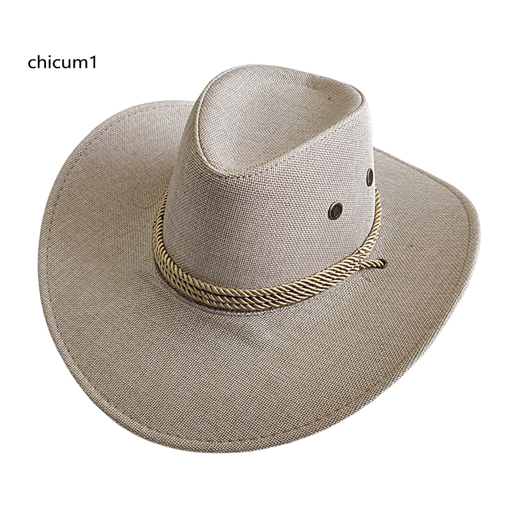 Mũ Cao Bồi Chống Nắng Vành Rộng Thoáng Khí Thấm Hút Mồ Hôi