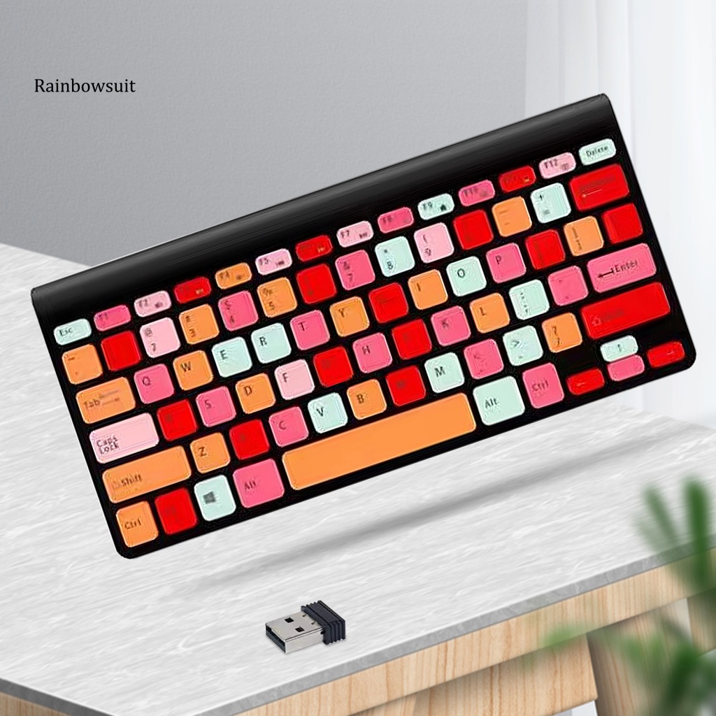 Bàn Phím Không Dây Mini 78 Phím Siêu Mỏng 24GHz