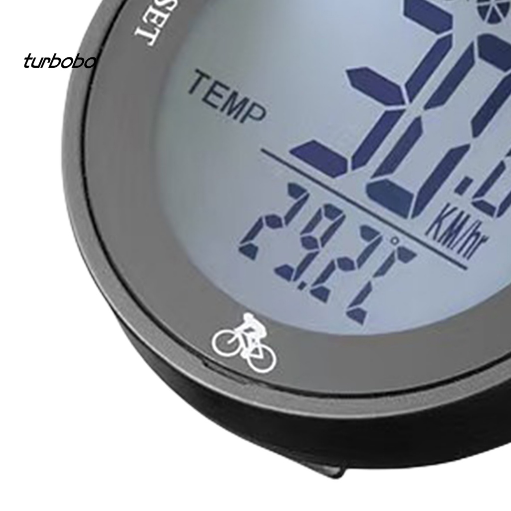 Đồng Hồ Đo Tốc Độ Không Dây Hình Tròn Hiển Thị Chữ Tiếng Anh Có Đèn LED Nền Cho Xe Đạp