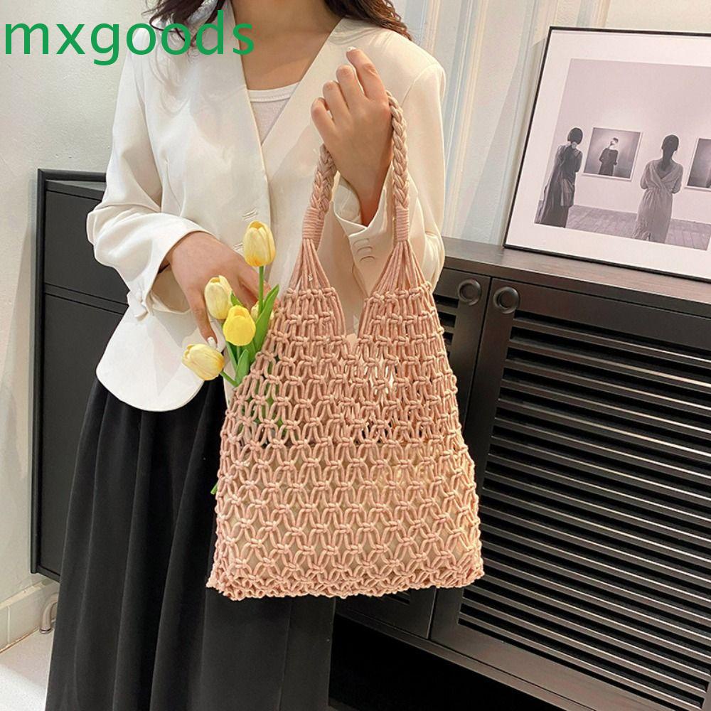 MXGOODS Túi Lưới Xách Tay Nữ Kiểu Dáng Đơn Giản Thời Trang