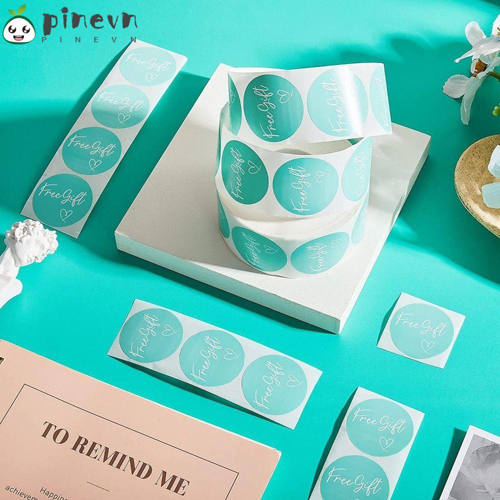 PINEVN Bộ 2 Cuộn 2 Cuộn 1000 Nhãn Dán Tự Dính Màu Xanh Dương 1.5 Inch Dùng Trang Trí Phong Bì