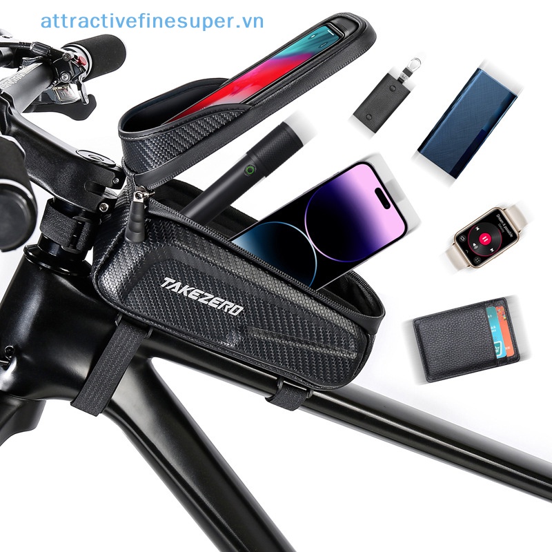 Afs Túi Đựng Điện Thoại Chống Nước Cảm Ứng Màn Hình Gắn Khung Trước Xe Đạp Leo Núi