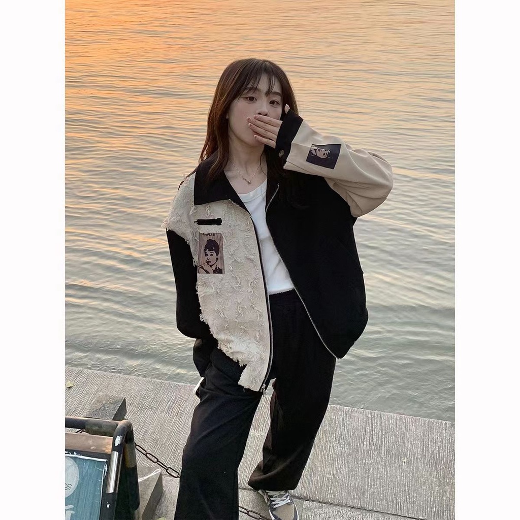 Áo Khoác Bóng Chày Cao Cấp Thời Trang Đường Phố Mùa Thu Dành Cho Nữ