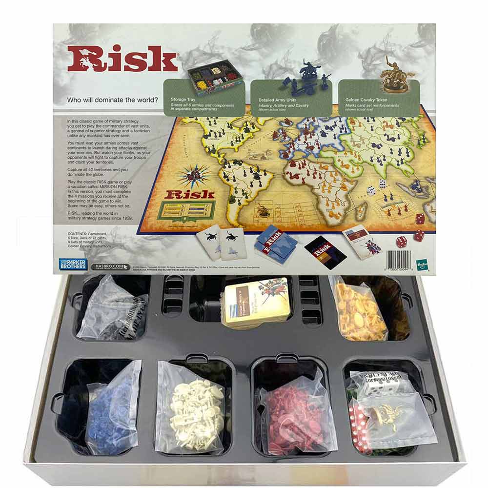 Board game RISK card risk Parker Brothers card game suitable for 2 or 6 players board game