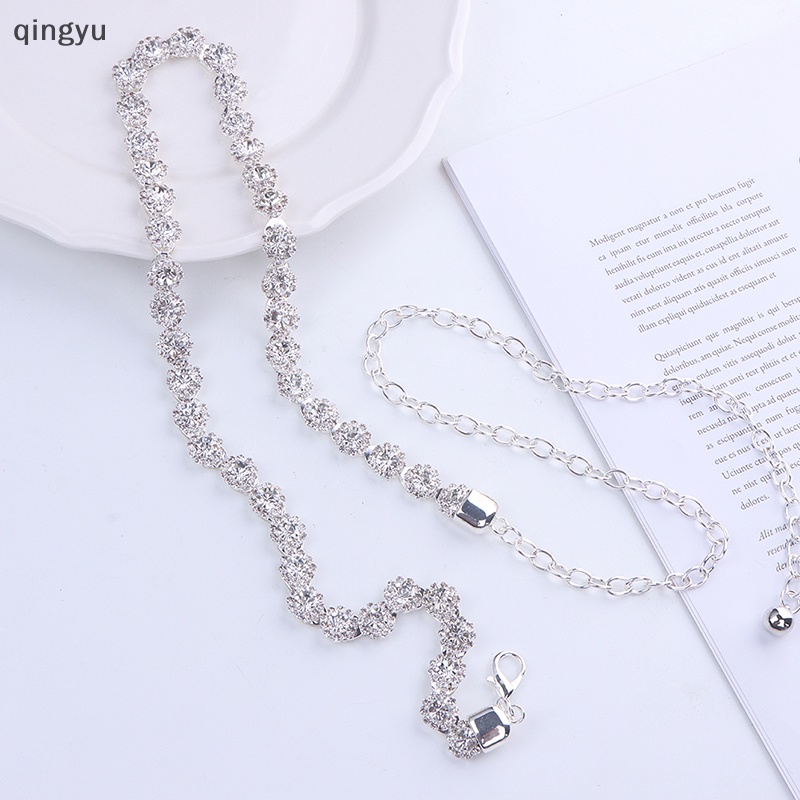 Thắt Lưng Dây Xích Trong Suốt Đính Đá Trang Trí Mới Cho Nữ