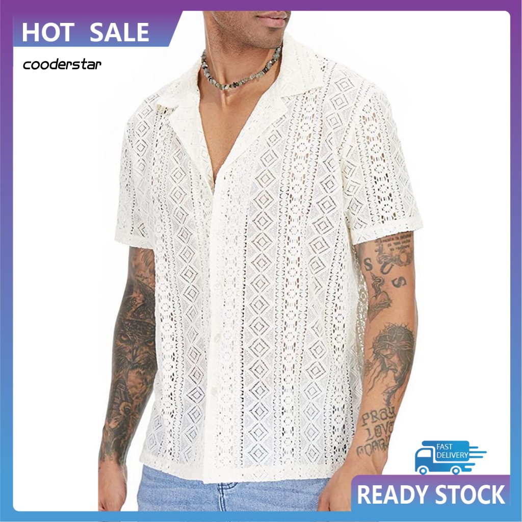 Áo Sơ Mi Tay Ngắn Dáng Rộng Màu Trơn Thời Trang Mùa Hè Thoáng Khí Cho Nam