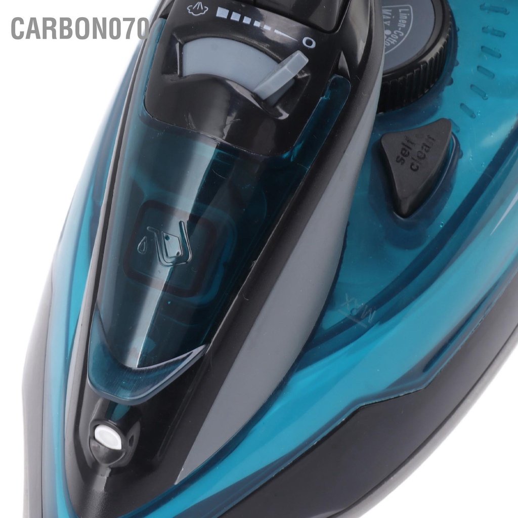Carbon070 Mặt đế Bàn Là Hơi Nước Cho Quần Áo 2200W Cầm Tay Tại Nhà Vải May Có Bình Chứa 380Ml Phích Cắm Châu Âu 220V