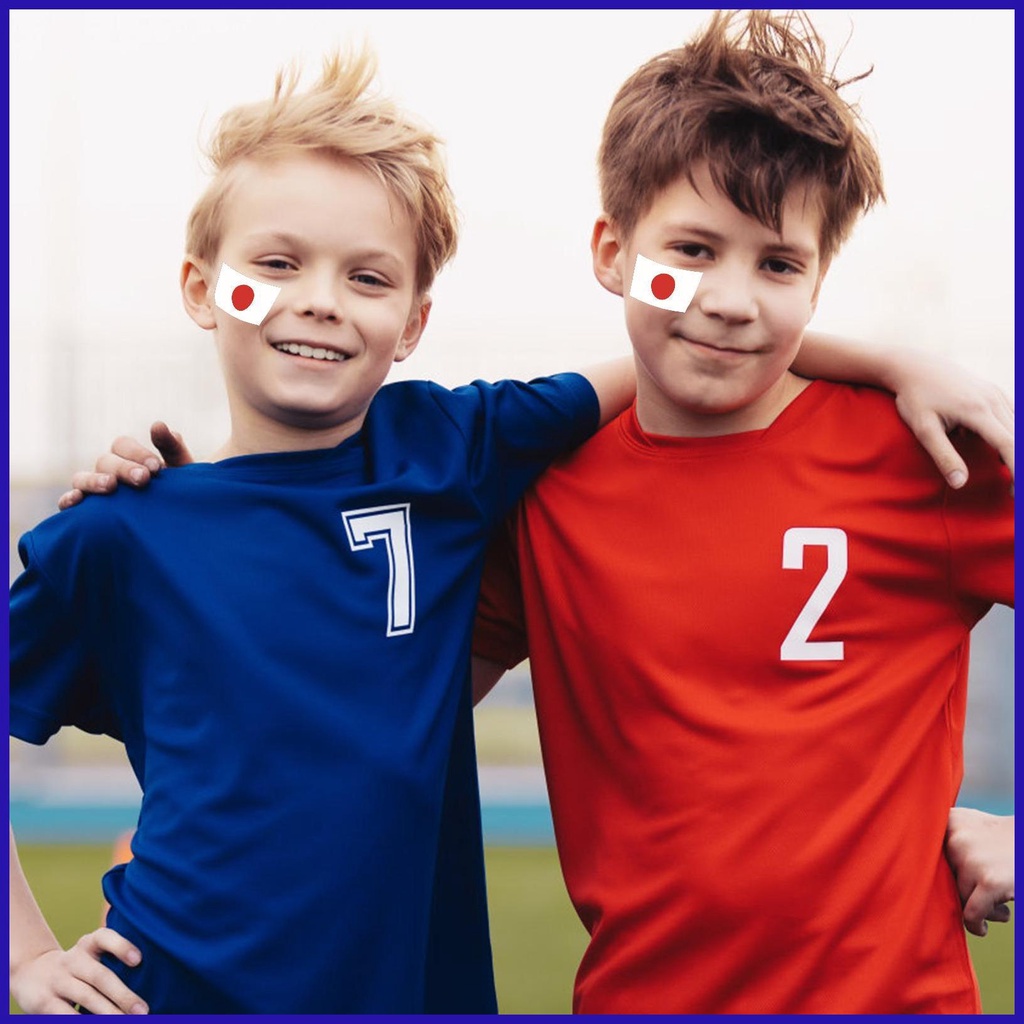 Bộ 10 Miếng Dán Mặt Tạm Thời Họa Tiết Cờ Các Nước Với Nhiều Phong Cách Khác Nhau