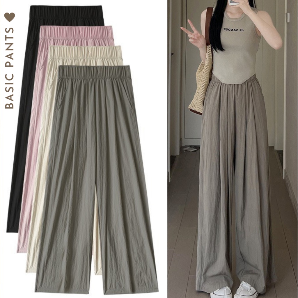 ] Quần Ống Đứng Vải Mềm Thoải Mái Dễ Mặc Mùa Hè