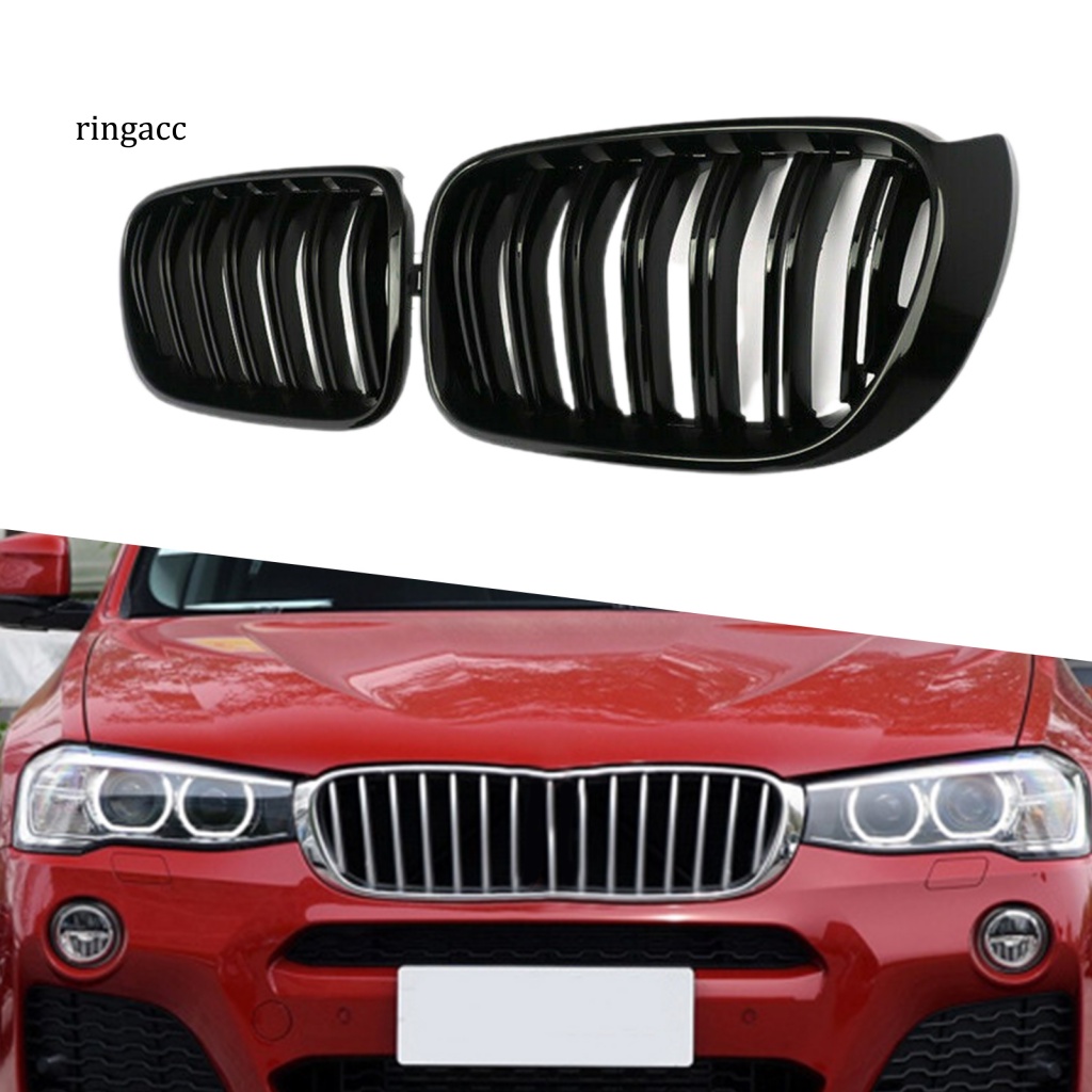 1 CặP LướI TảN NhiệT MàU Đen GắN Mui Xe RGA 51117338571 51117338572 51137367422 Khung Lưới Tản Nhiệt Cho Xe Ô Tô BMW X3 X4 Series F25 F26 14-16