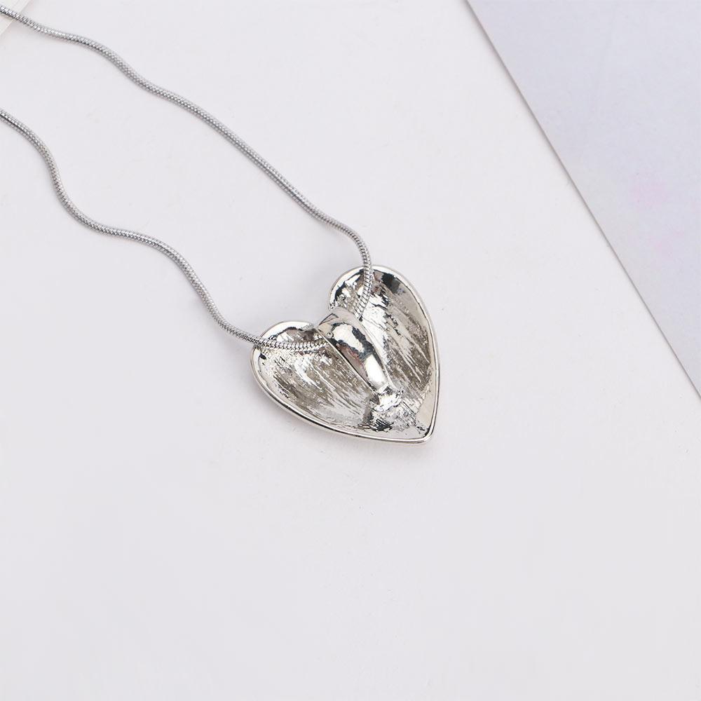 ANEMONE Vòng Cổ Choker Hợp Kim Mặt Trái Tim Ba Chiều Cá Tính Cổ Điển Cho Nữ