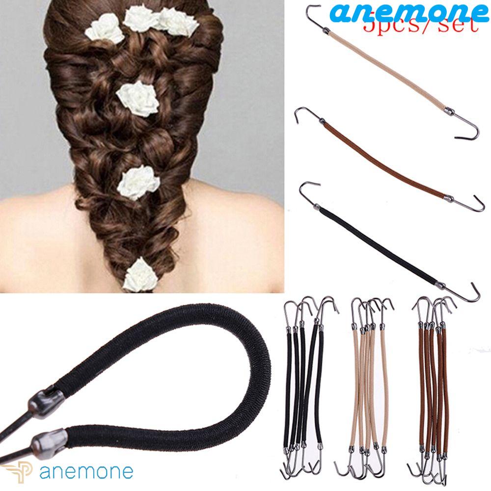 ANEMONE Dây Buộc Tóc Dày Dặn Co Giãn Kèm Móc Mới