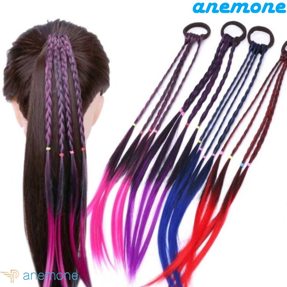 ANEMONE Bím Tóc Giả Thắt Bím Co Giãn Dễ Thương Cho Bé Gái