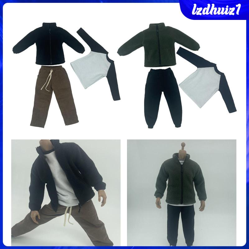 Set Đồ 3 Món Gồm Áo Khoác Và Quần Tỷ Lệ 1 / 6 Cho Búp Bê Nam 12 inch