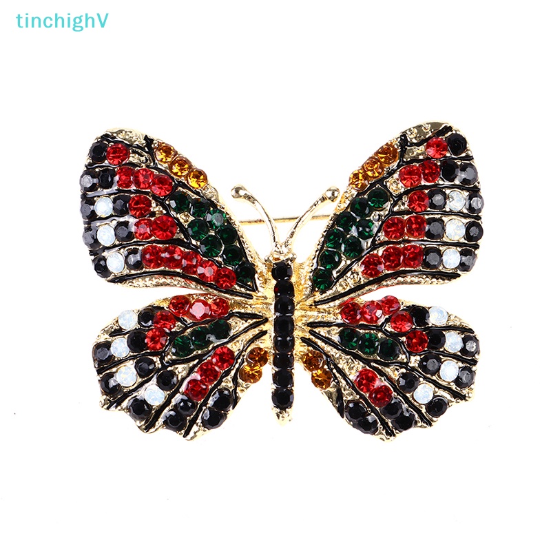 [TinchighV] Trâm Cài Áo Khoác Hình Bướm Đính Đá Pha Lê Thời Trang [Mới]
