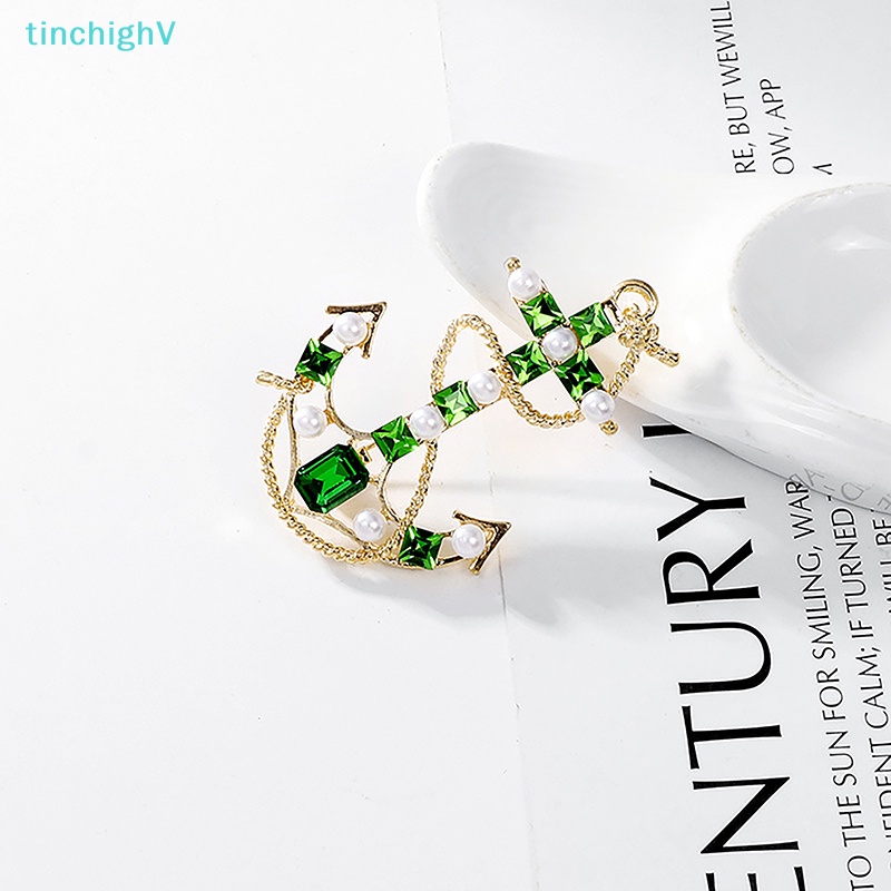 [TinchighV] Trâm Cài Áo Hình Mỏ Neo Thuyền Xanh Lá Baroque Cổ Điển Cho Nữ Dự Tiệc [Mới]