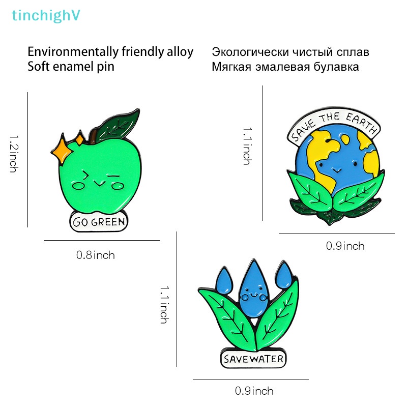 [TinchighV] Trâm Cài Áo Bảo Vệ Trái Đất Tráng Men Cho Quần Áo / Túi Xách [Mới