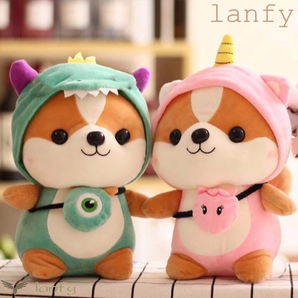 LANFY Thú Nhồi Bông Hình Chú Sóc Shiba Inu Dễ Thương