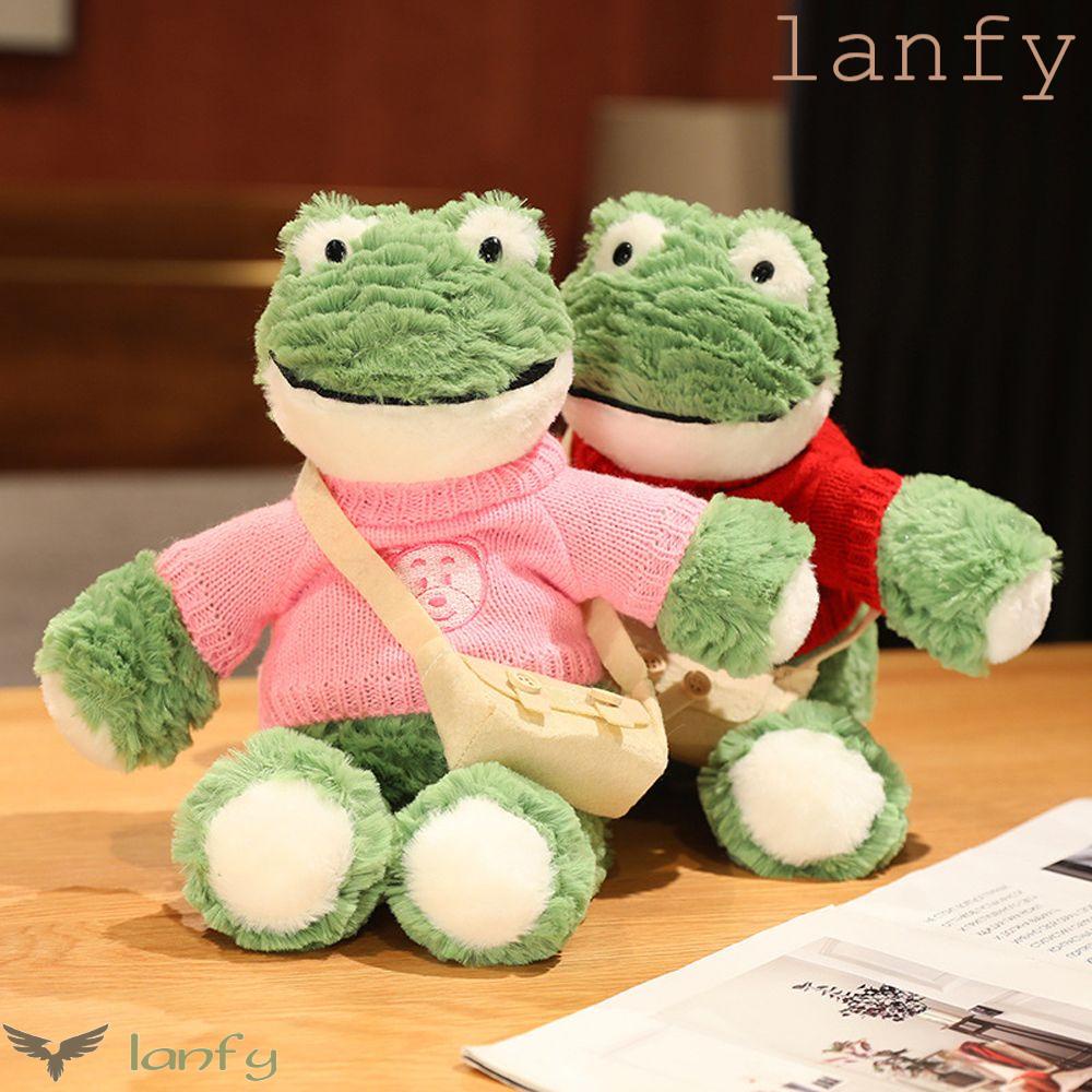 LANFY Ếch Nhồi Bông Mềm Mặc Áo Sweater Dễ Thương Cho Bé