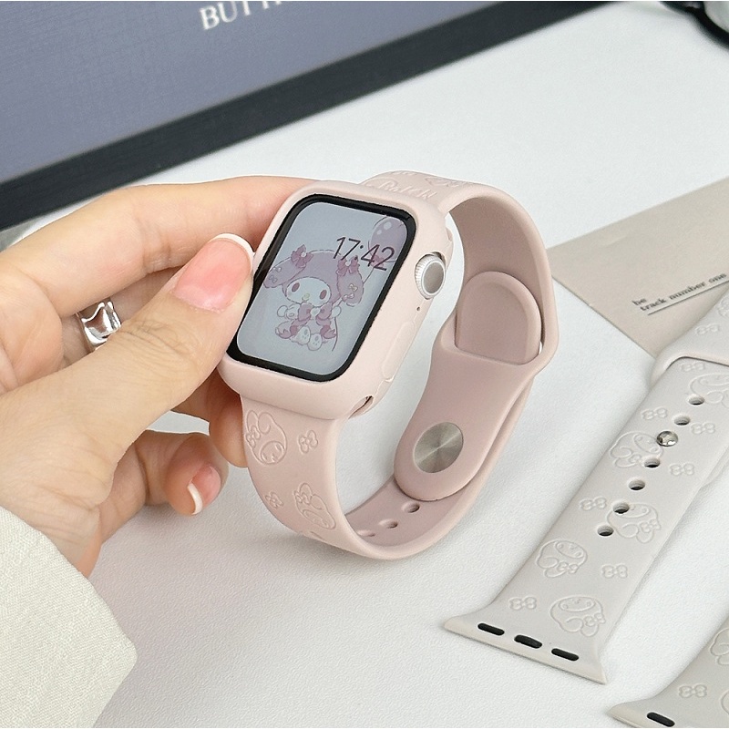 Dây Đeo Đồng Hồ Thay Thế Họa Tiết My Melody 3D Ultra 49mm S8 Series 8 7 SE 6 5 4 3 2 1
