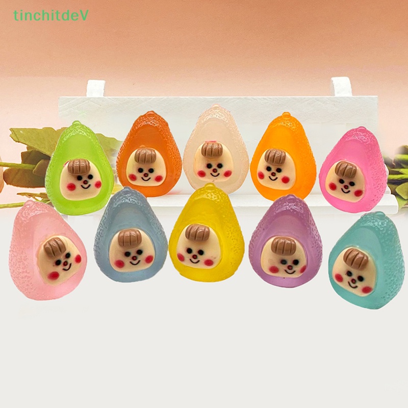 [TinchitdeV] Set 2 Quả Bơ Mini Dạ Quang Trang Trí Tiểu Cảnh / Nhà Búp Bê