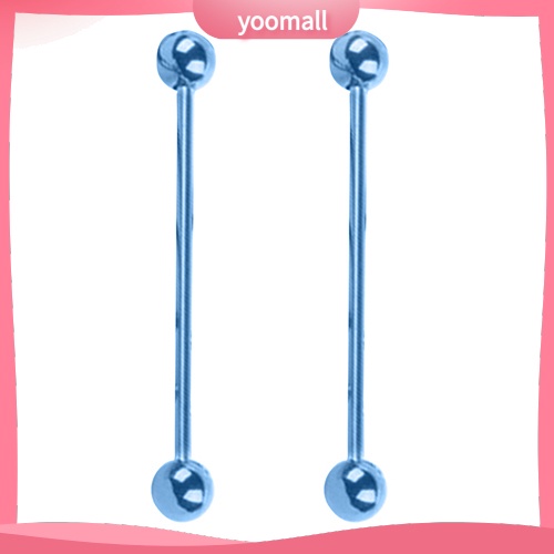 1 Đôi Khuyên Lưỡi Dài Bằng Thép Không Gỉ Thời Trang Cá Tính