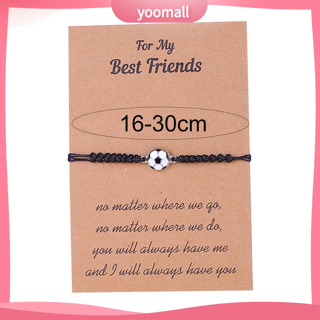 Vòng Tay Dây Bện Mặt Quả Bóng Có Thể Điều Chỉnh Kích Thước