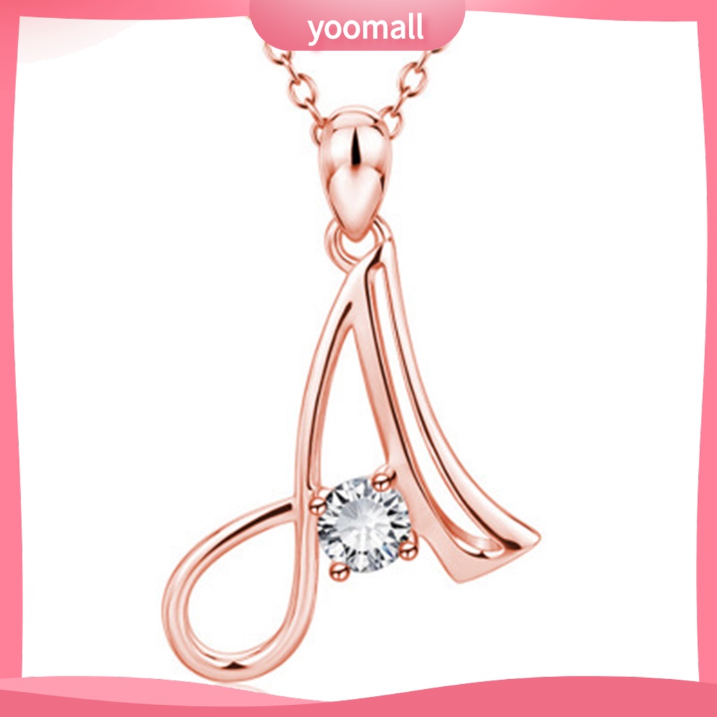 Vòng cổ Mặt 26 Chữ Cái Đính Đá Zircon Thời Trang