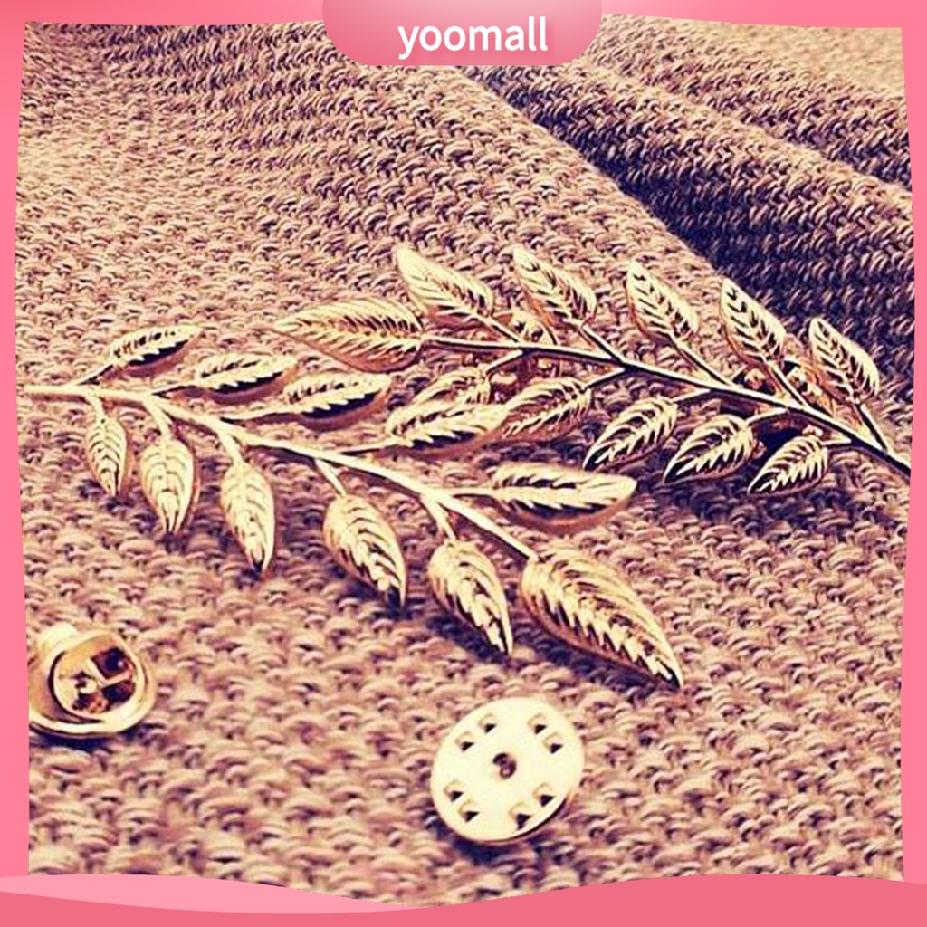 1 Cặp Ghim Cài Áo Hình Chiếc Lá Xinh Xắn