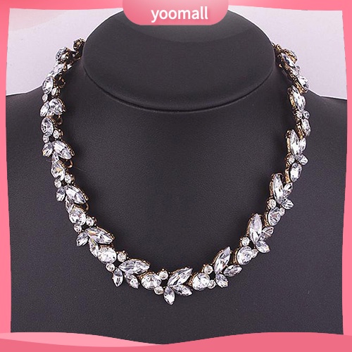 Vòng Cổ Choker Mặt Hoa Đính Pha Lê Phong Cách Cổ Điển Dành Cho Nữ