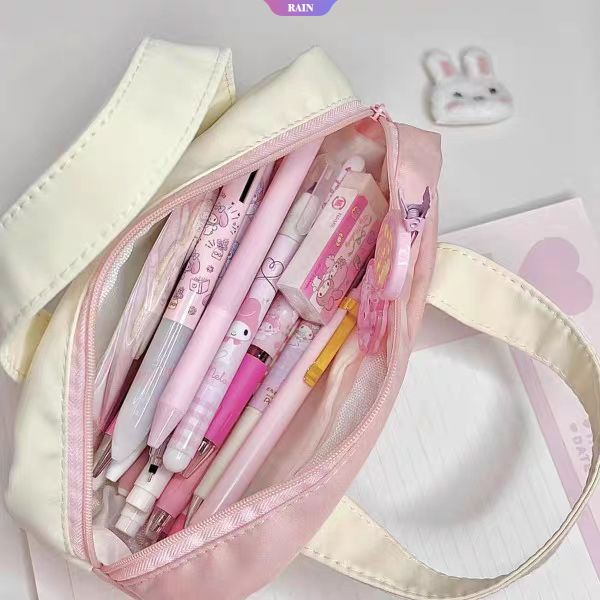 Túi Đựng Bút In Họa Tiết Thỏ Dễ Thương Sức Chứa Lớn Có Dây Kéo Cho Nữ