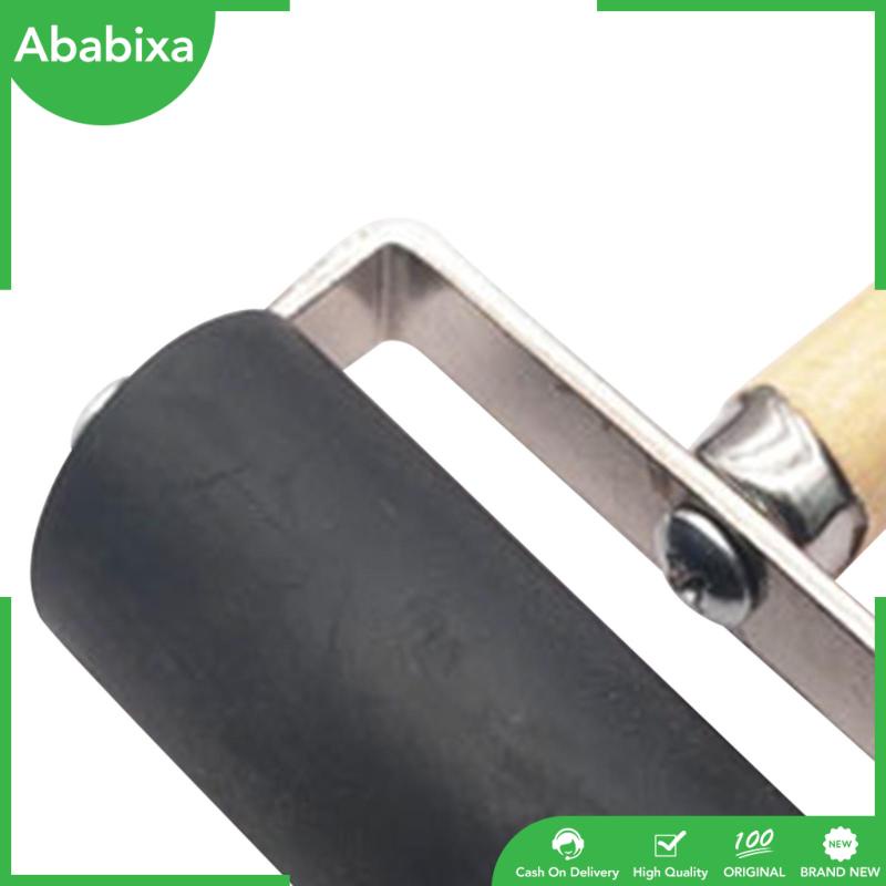 Rubber Roller Rubber Roller Oil Painting Artists Crafts Wood Handle Roller Rubber Roller for Scrapbooks Inking Blocks