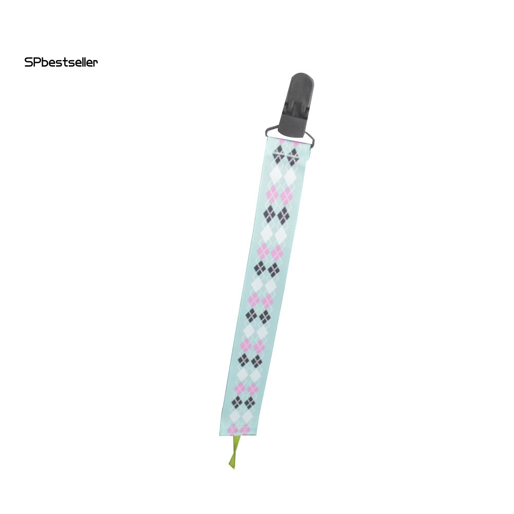 Dây Đeo Núm Vú Giả Có Kẹp Họa Tiết Kẻ Sọc Cho Bé Sơ Sinh