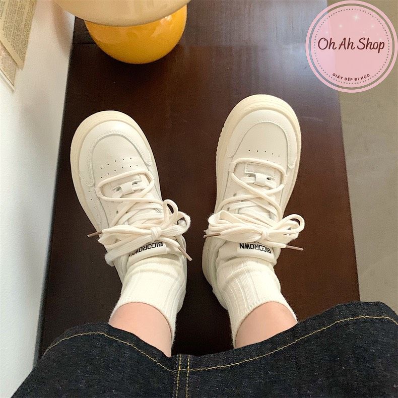 🍓  Giày Đi Học Giày Da Hàng Loại 1 Mũi Tròn 2 Dây Phong Cách Cá Tính  Ohahshopgiaydep