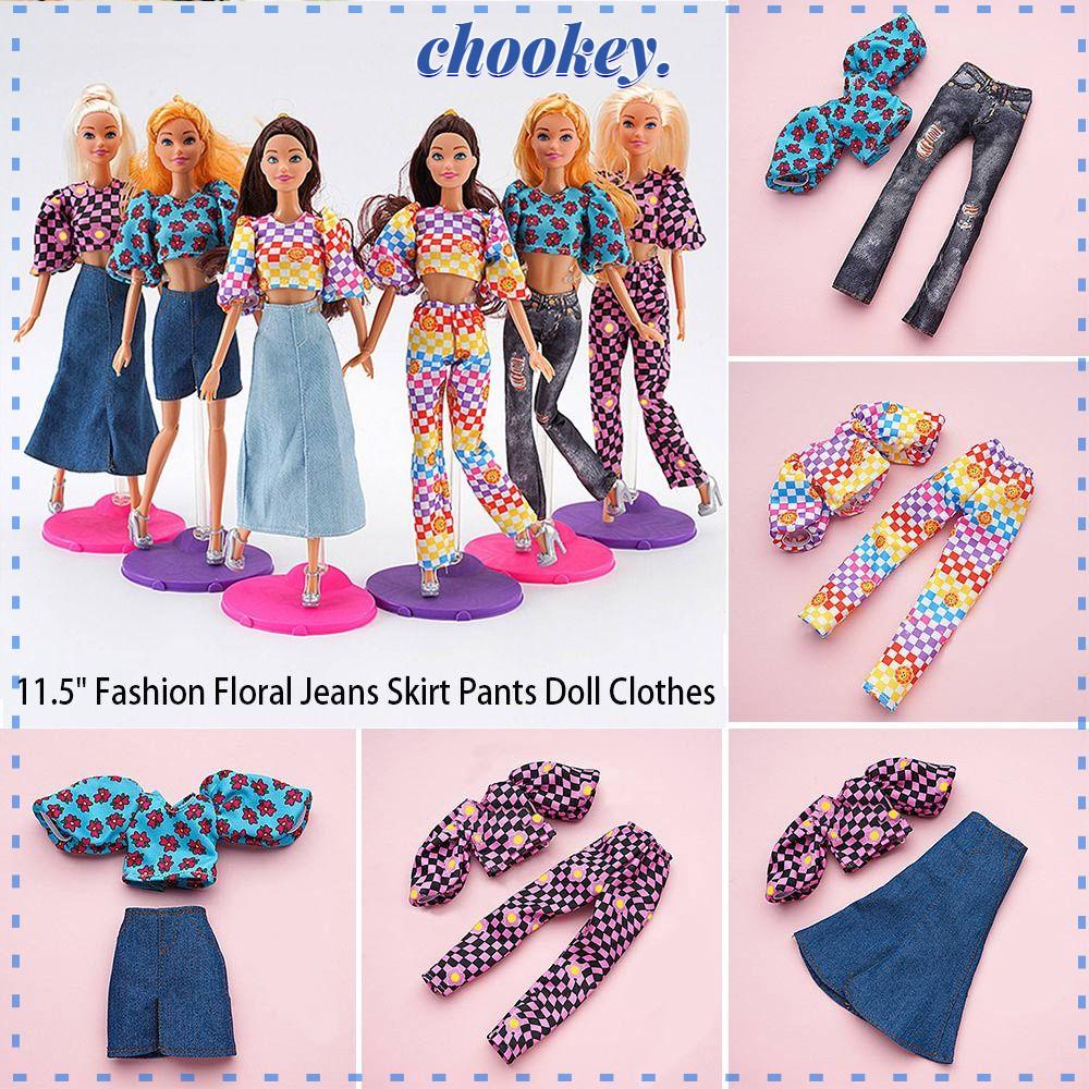 CHOOKEY Áo Hoodies Jeans Thời Trang Cho Búp Bê Tỉ Lệ 1 / 6 11.5 &quot;