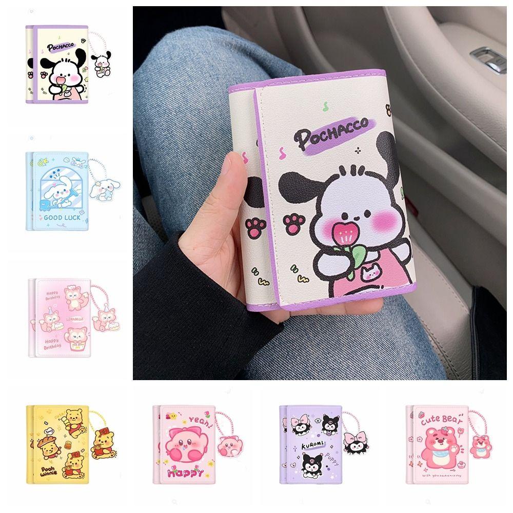 Allgoods Kuromi Ví Ngắn Gập Làm Ba Đựng Thẻ Hình Gấu Dâu Tây Cinnamoroll Dễ Thương Cho Trẻ Em